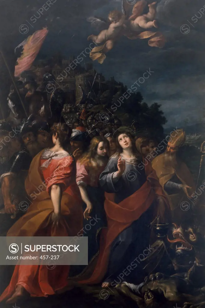 Saint Martha and the Dragon by Carlo Francesco Nuvolone, 1609-1662, Italy, Milan, Pinacoteca di Brera