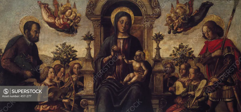 Madonna and Child with Saints by Lazzaro Bastiani, Pinacoteca Di Brera, Milan, Italy, 1425-1512, Italy, Milan, Pinacoteca di Brera