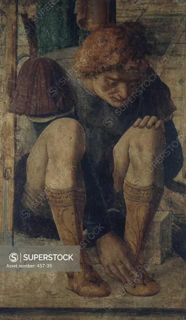 Martyrdom of St. Sebastian (Detail), Master of 1481, fresco, Italy, Padua, Civic Museum