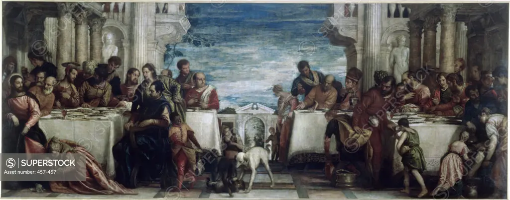 Dinner in the House of the Pharisee Paolo Veronese (1528-1588 Italian) Pinacoteca di Brera, Milan, Italy