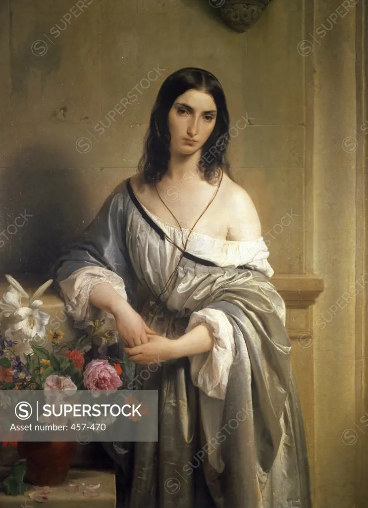 Melancholy (Pensiero Malinconico) by Francesco Hayez, oil on canvas, 1791-1882, Italy, Milan, Pinacoteca di Brera