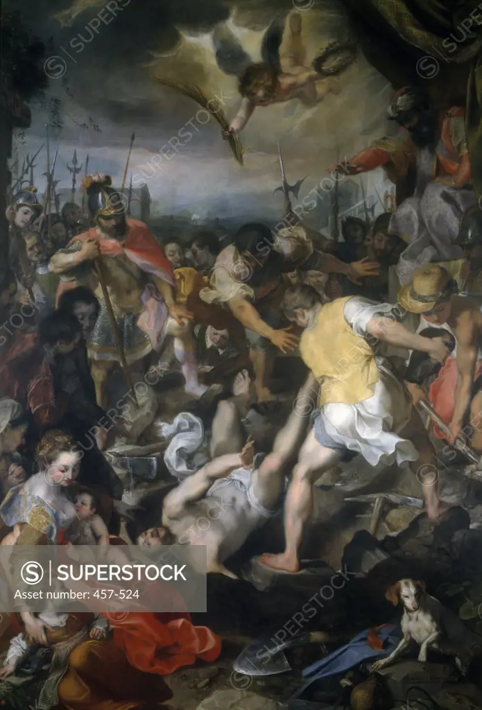 Martyrdom of Saint Vitalis by Frederico Barocci,  oil on canvas,  1583,  Italy,  Milan,  Pinacoteca di Brera