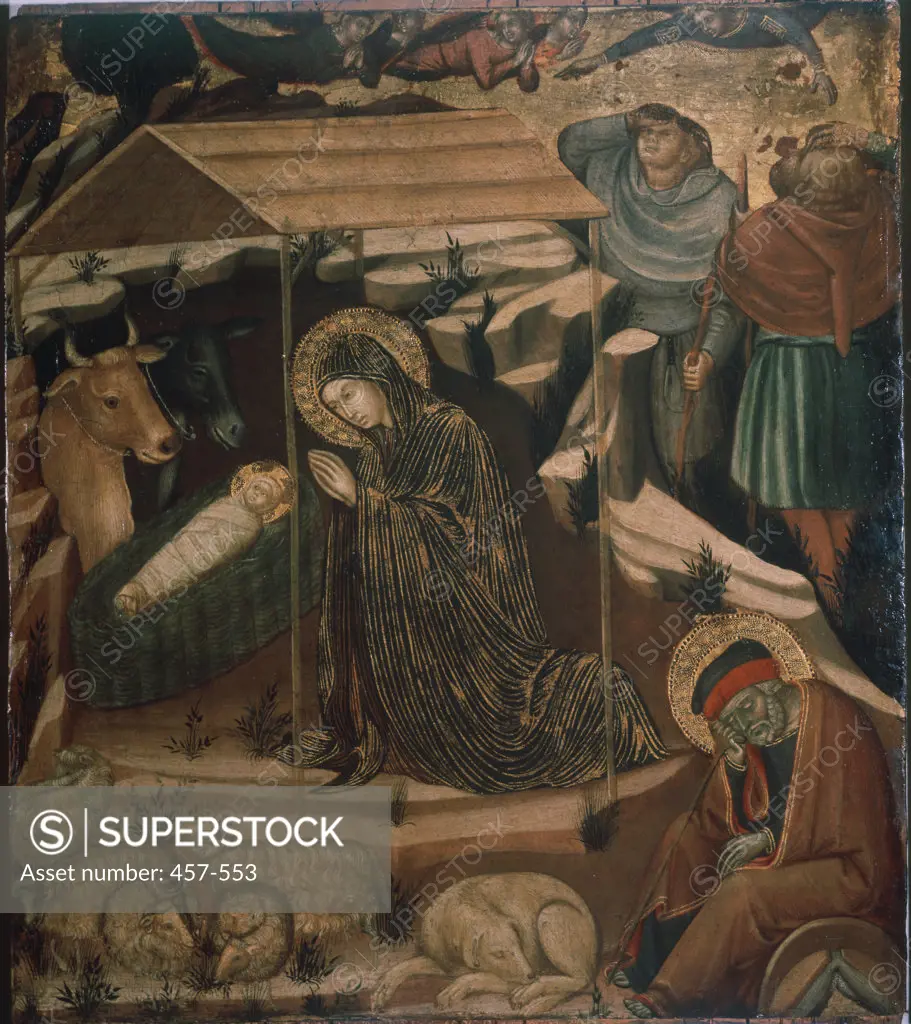 Adoration of the Child  Barnaba da Modena (1362-1383/ Italian)  Oil on wood panel  Pinacoteca di Brera, Milan  