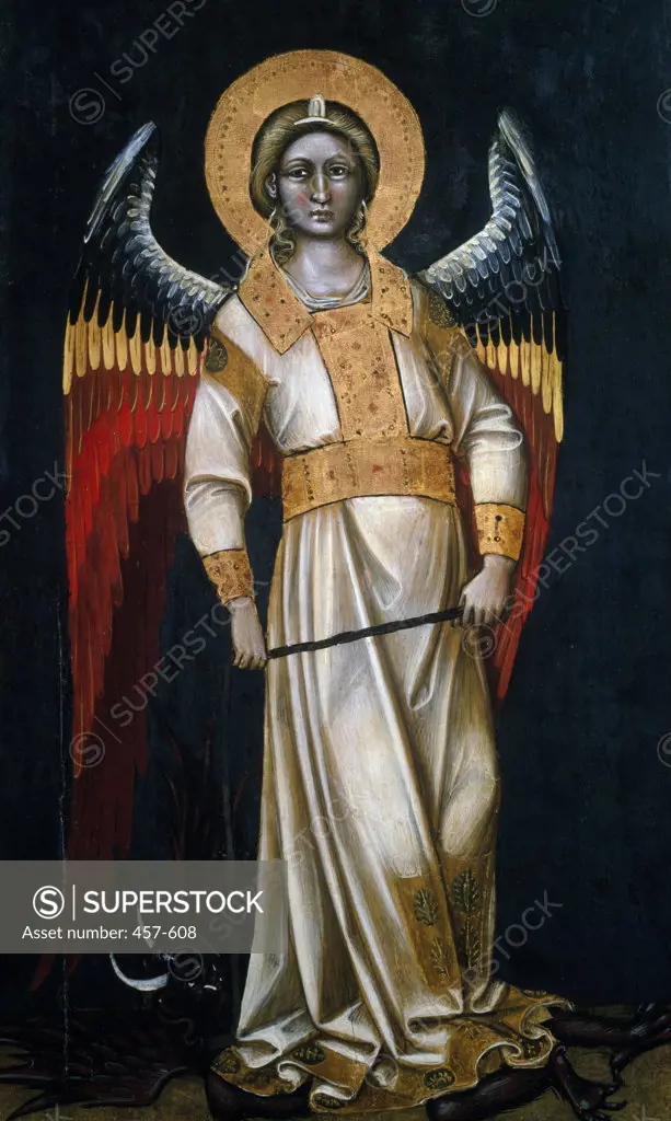 Archangel Michael by Guariento di Arpo,  (c.1338-1377/Italian)