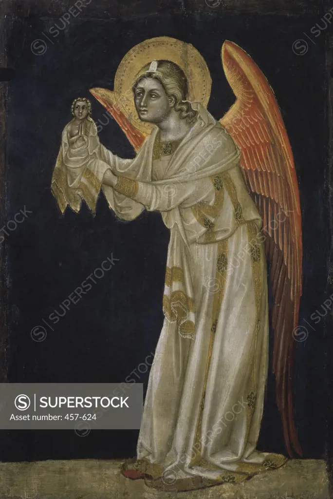 Angel  1354 Guariento di Arpo (ca.1338-1378/Italian) Tempera on board Civic Museum, Padua, Italy