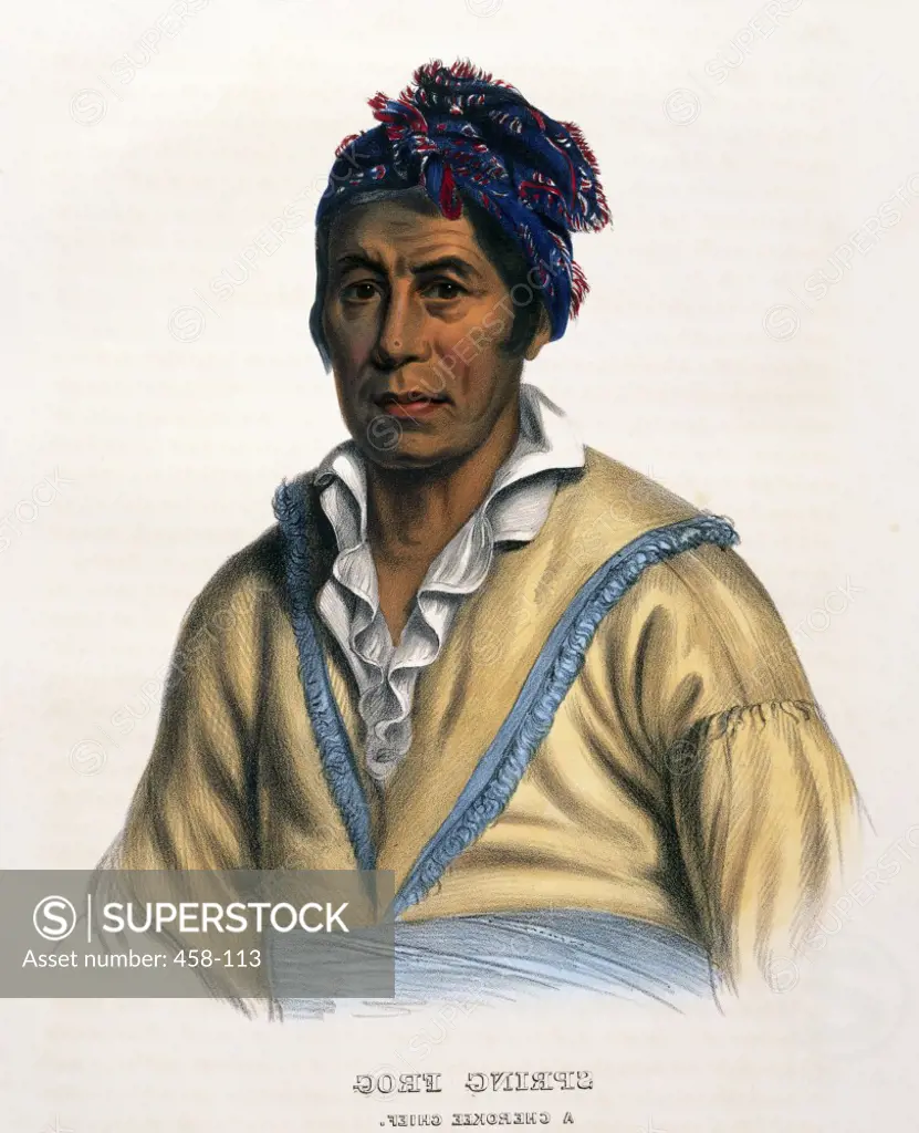Spring Frog (Cherokee Chief) by Charles Bird King from Pablo Prints,  lithograph,  (1785-1862)