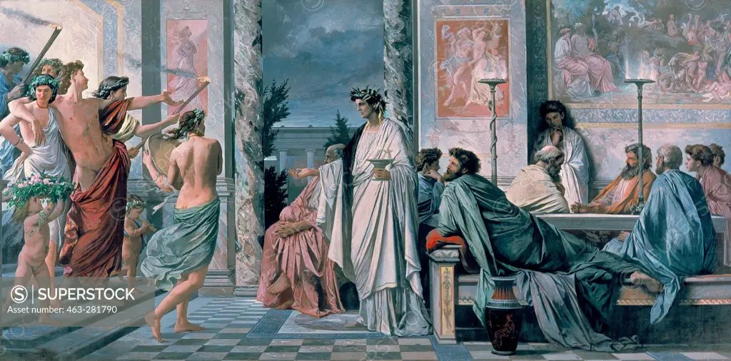 Plato's Banquet , Paint., Feuerbach,  1869