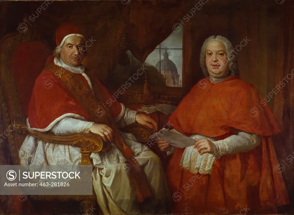 Benedict XIV & Cardinal Gonzaga;1749
