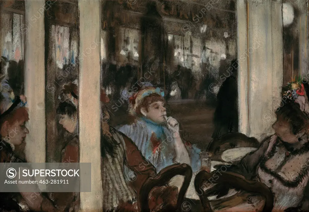 E.Degas, Frauen auf Cafeterrasse -  -