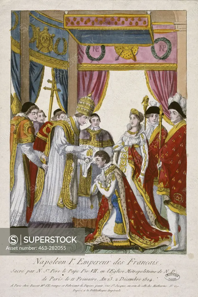 Coronation of Napoleon , Engraving