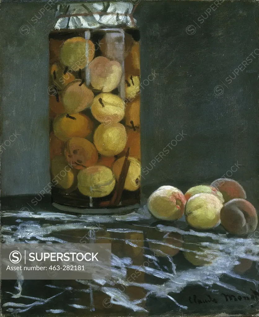 Monet / Glass with Peaches
