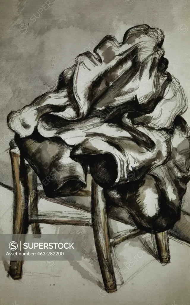 P.Cezanne, Mantel auf Stuhl -  - 