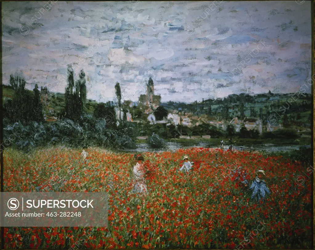 Claude Monet / Poppy field near Vetheuil