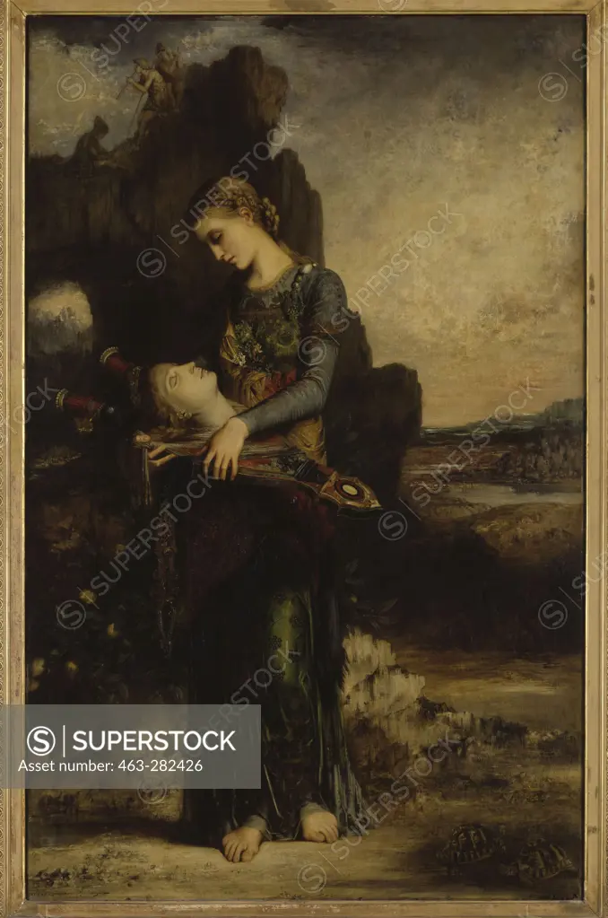 Moreau / Girl carrying Orpheus' Head