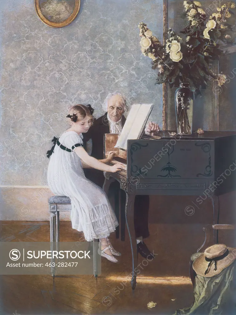 First Piano Lesson / Paint.by Muenier
