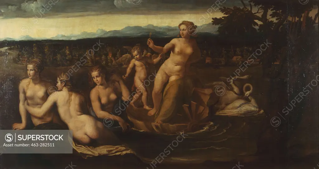 Girolamo da Carpi / Venus and Swans