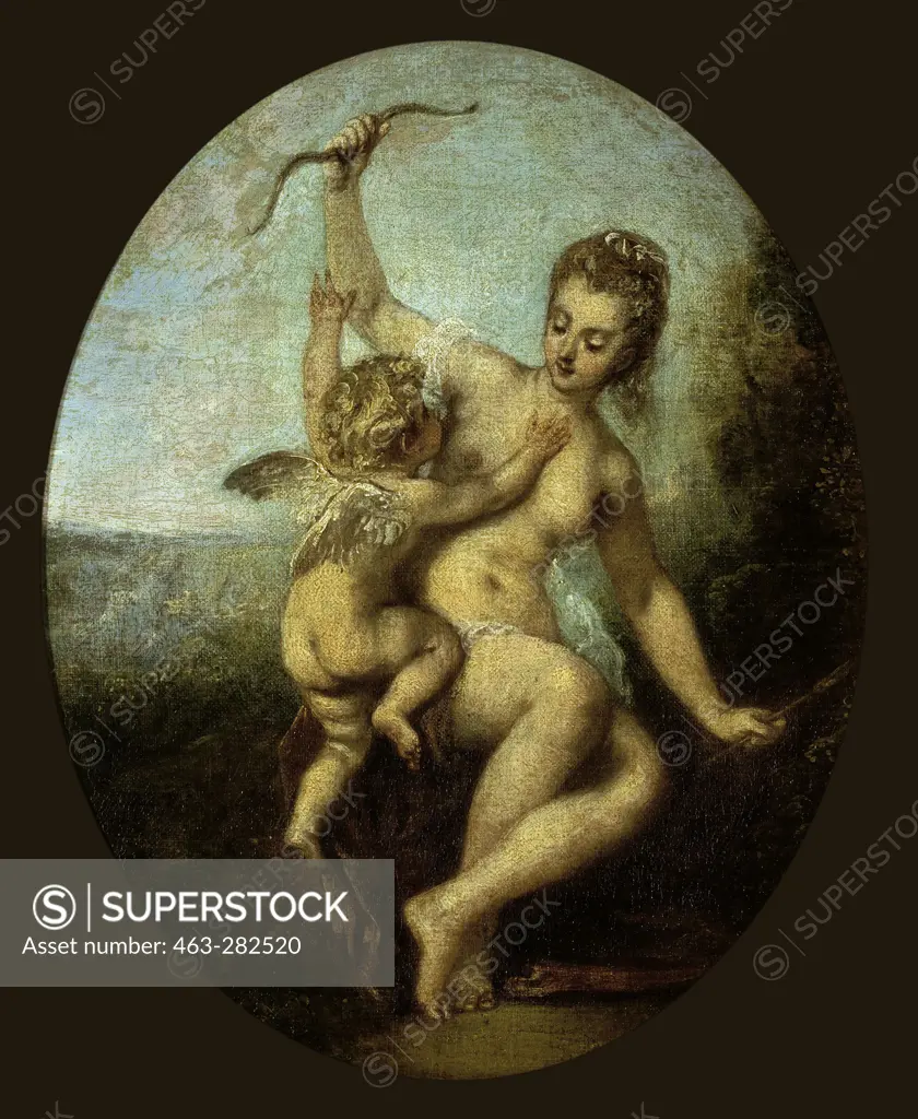 Watteau / Venus disarms Amor