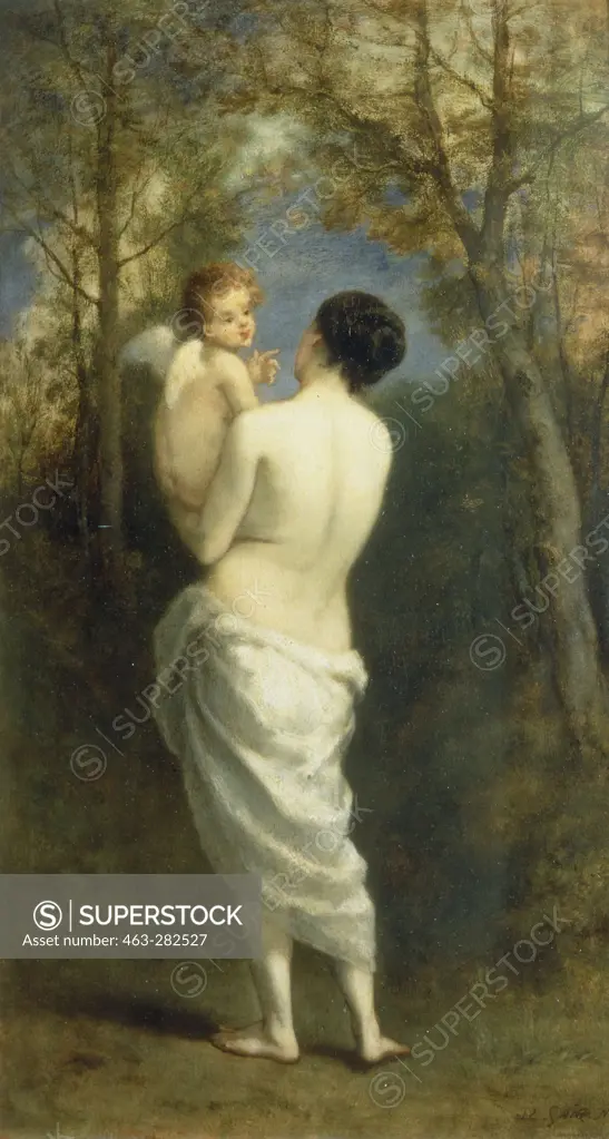 Diaz de la Pena / Venus & Cupid / 1857