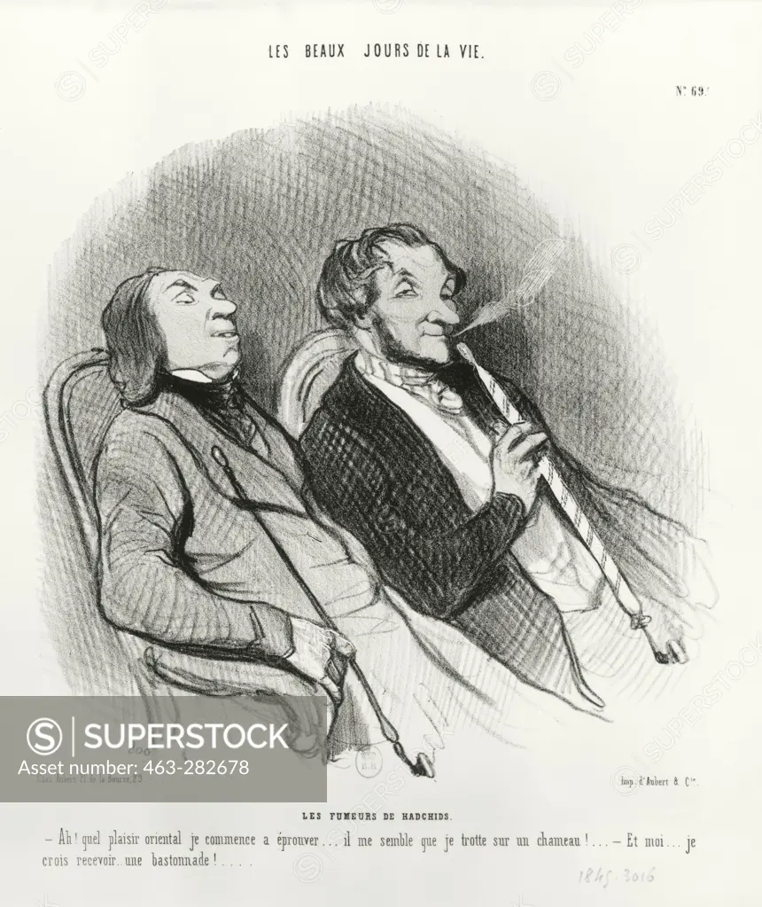 H.Daumier, Die Haschischraucher -  - 