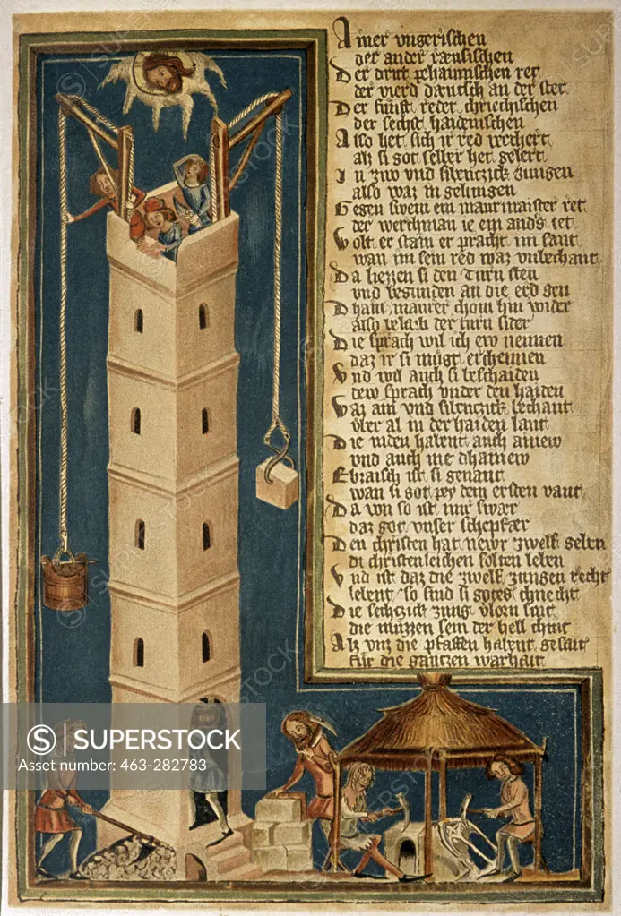 Tower of Babel / Illumination / c.1411