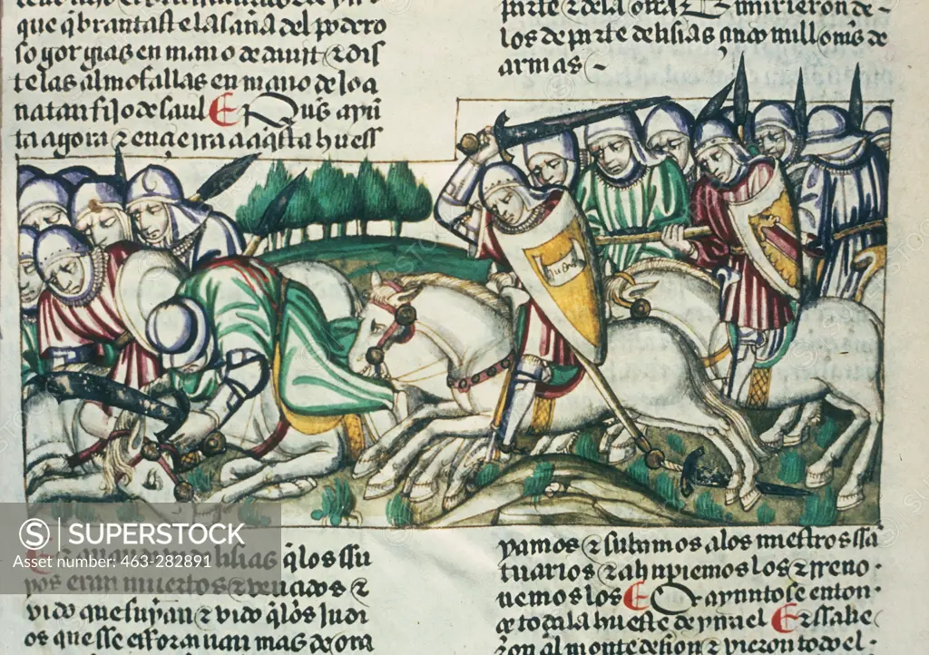 The Battle at Gibeon / Illumin. / c.1400