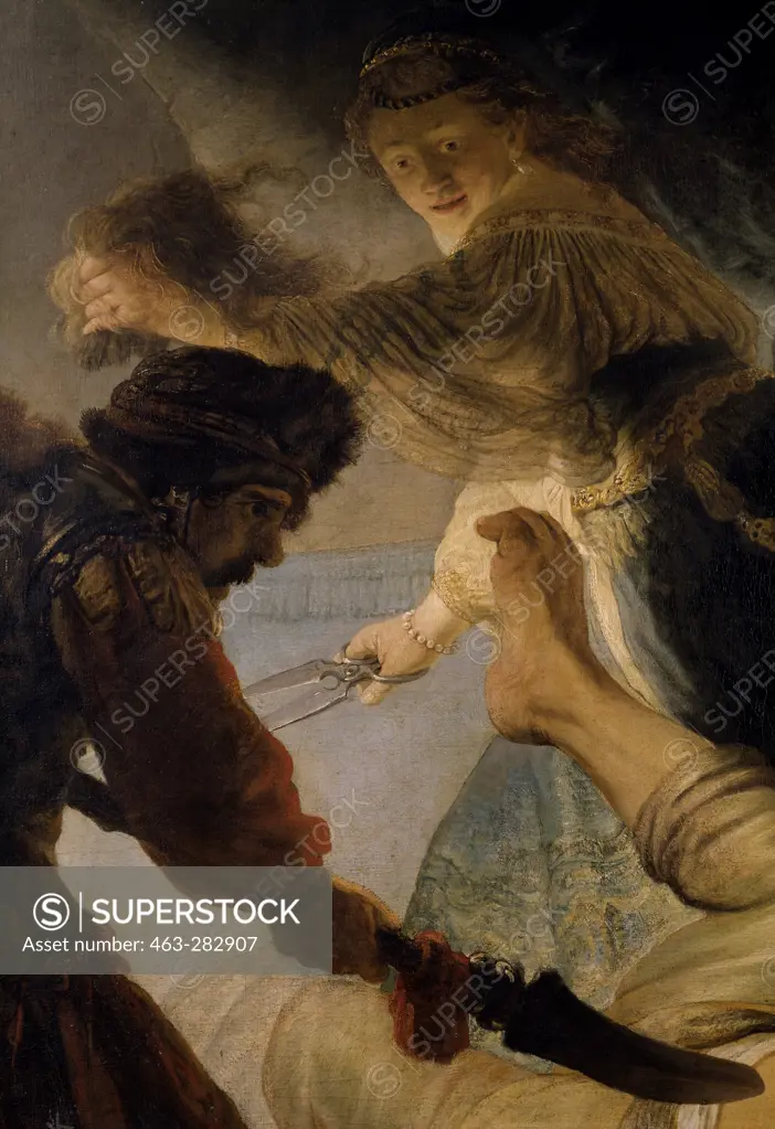 Rembrandt / Blinding of Samson / Detail