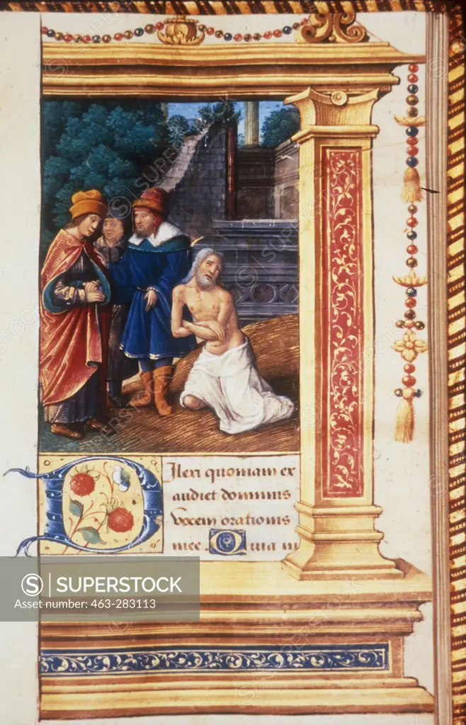 Job and his friends / Illum. / c.1480