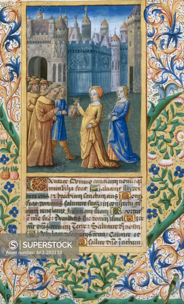 Judith shows the people../Illumin. 1490
