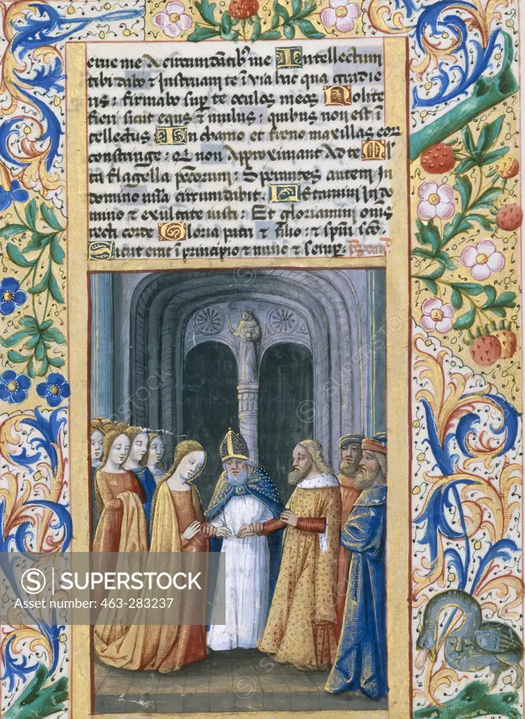 Virgin's Marriage / Illumination 1490