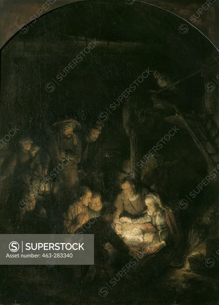 Rembrandt / Adoration of the Shepherds