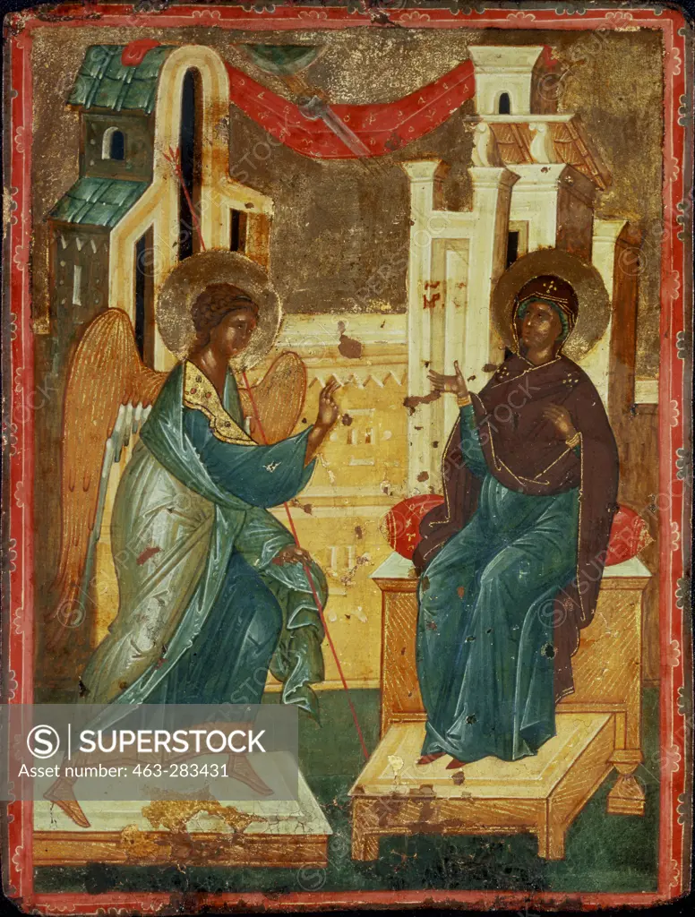 Annunciation / Russian Icon / C15th