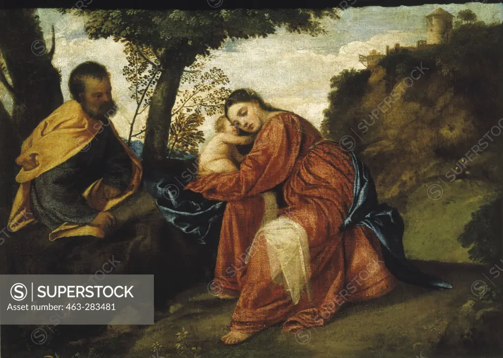 Titian / Rest on the Flight into Egypt