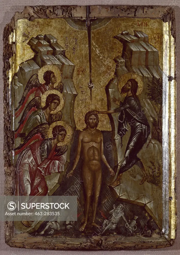 Baptism of Christ / Byzantine Icon