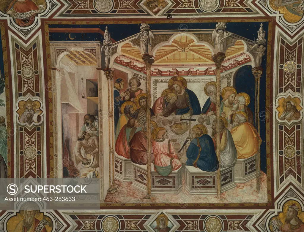 Last Supper /Fresco by Lorenzetti/c.1325