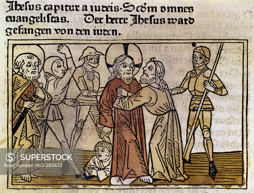 Arrest of Christ / Woodcut / 1473