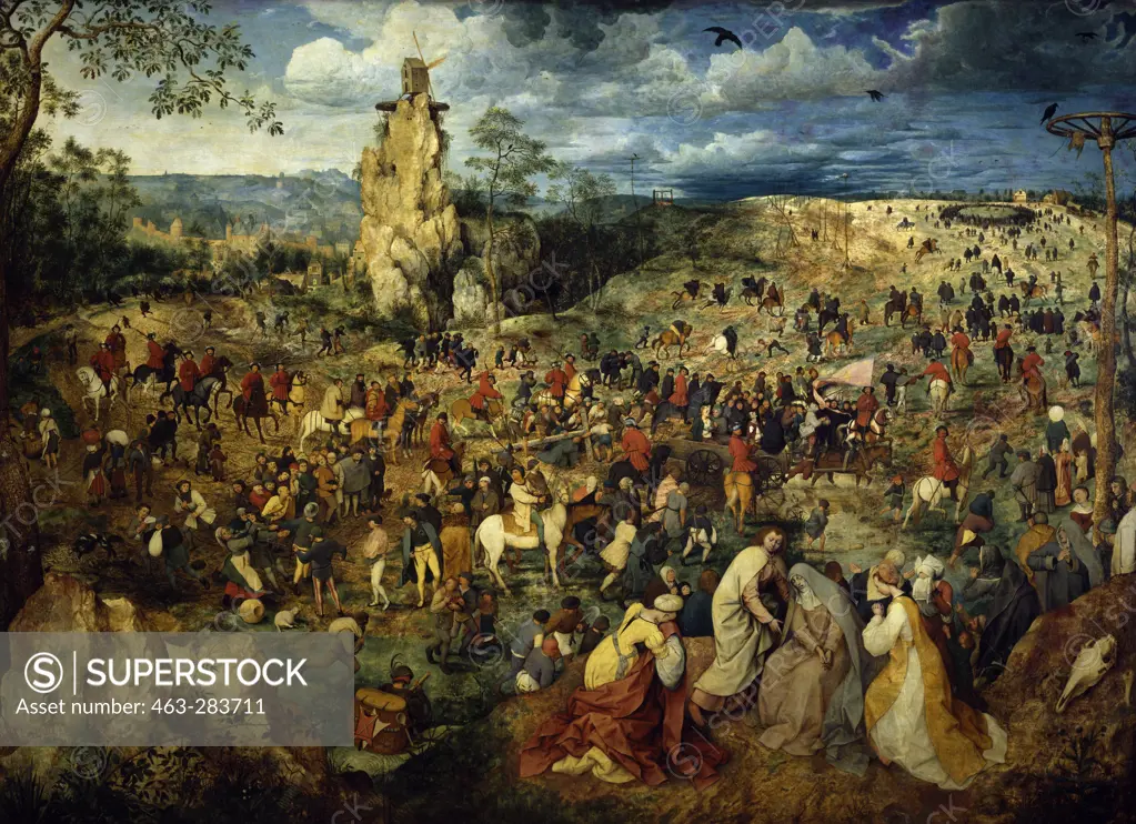 P.Brueghel th.E./Carrying the Cross/1564