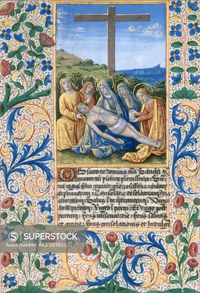 Lamentation / Book illumination 1490