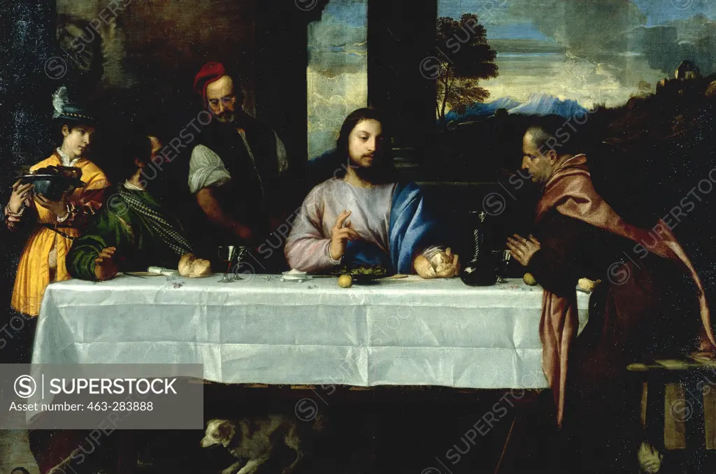 Disciples in Emmaus / Titian / c.1535/40