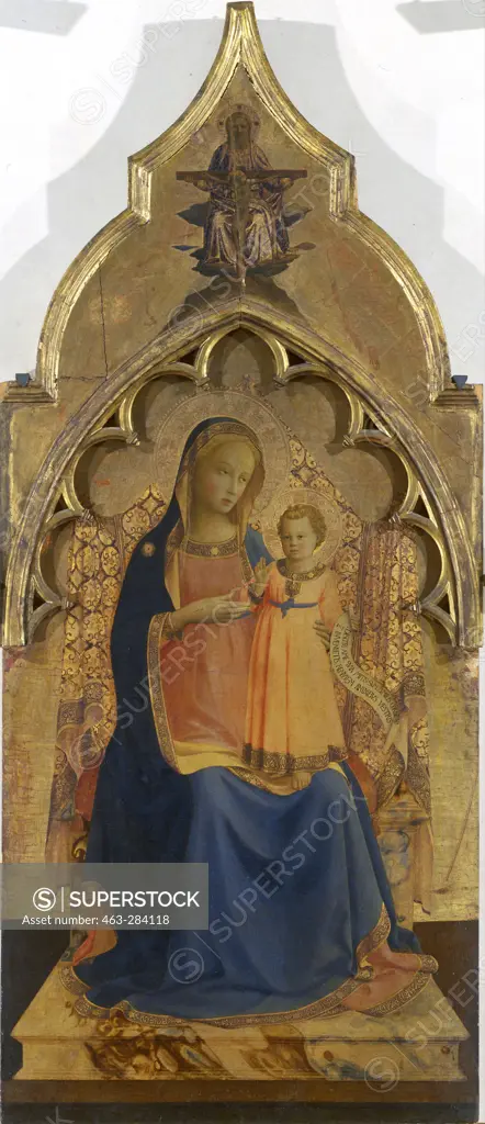 Fra Angelico / Mary w.Child & Holy Trin.
