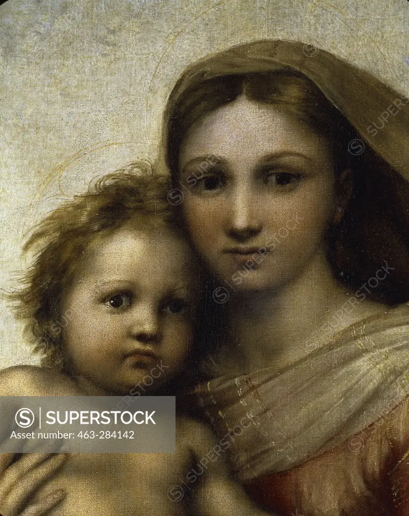 Raphael /Sistine Madonna /Detail /c.1513