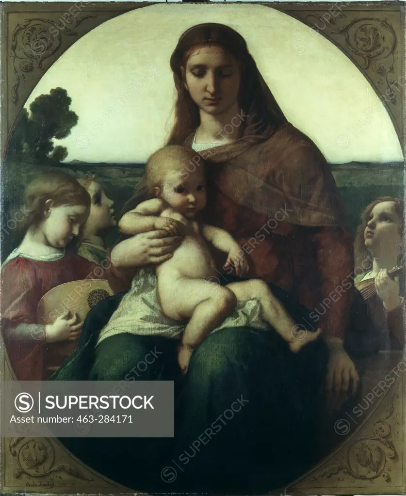 Mary with the Child / Feuerbach / 1860