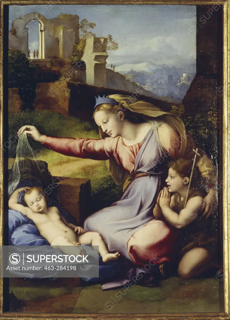 Raphael or Penni / Madonna del diadema