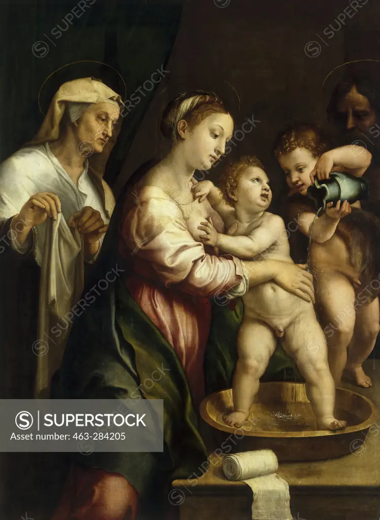 Madonna with wash bowl/ G.Romano/ c.1525