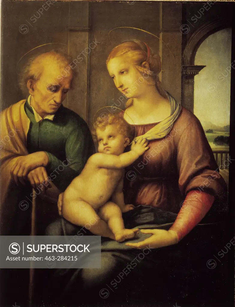 Raphael / Holy Family w.beardless Joseph
