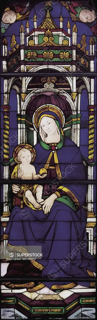 Madonna and Child / stained glass c.1485