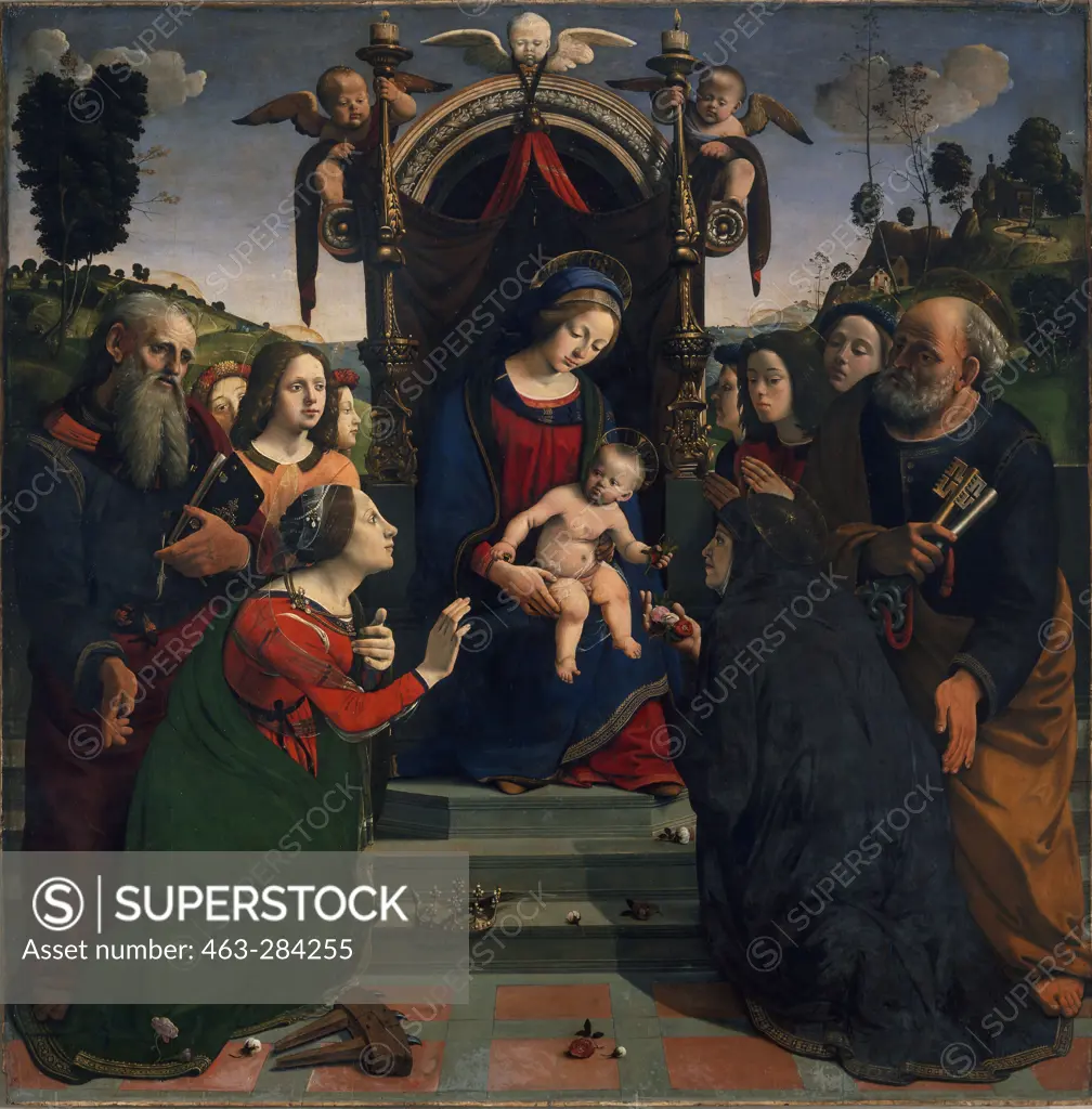 Piero di Cosimoa / Mary w.Child a.Saints