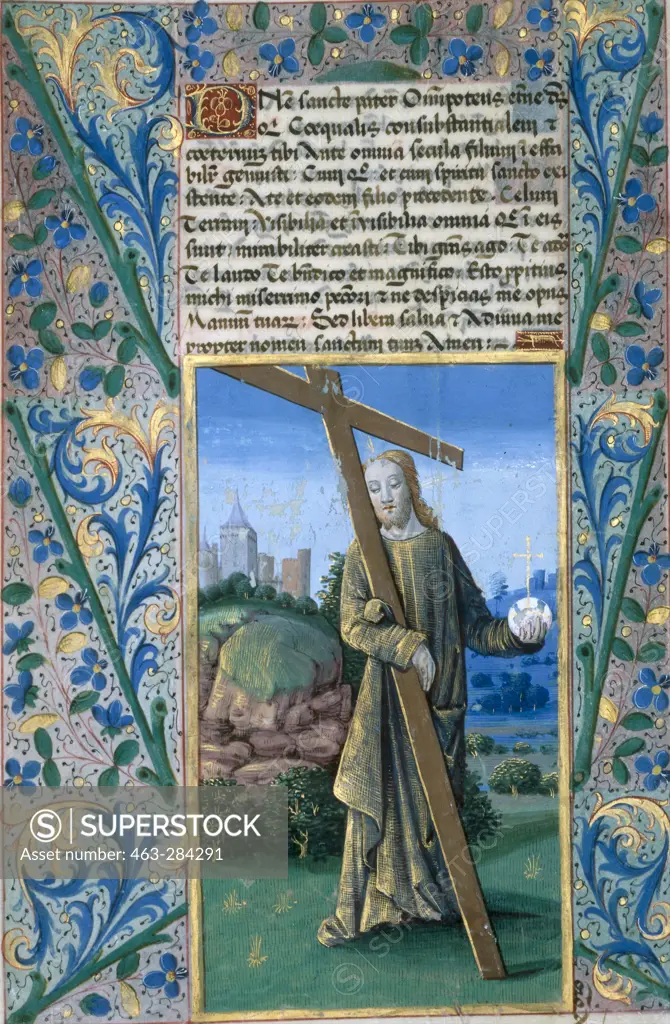Christ with Cross / Illumination 1490