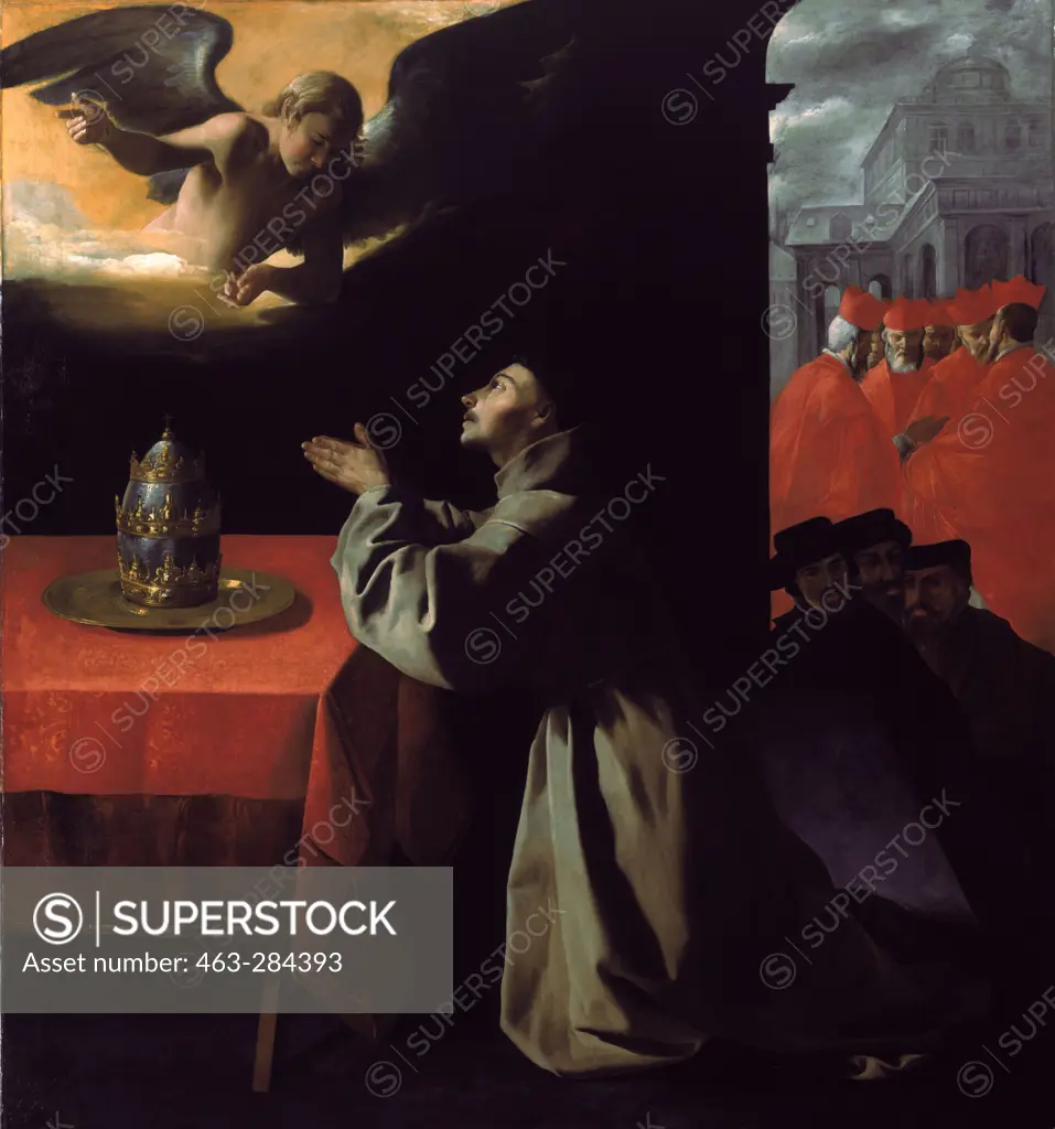 Zurbaran / St. Bonaventure in prayer