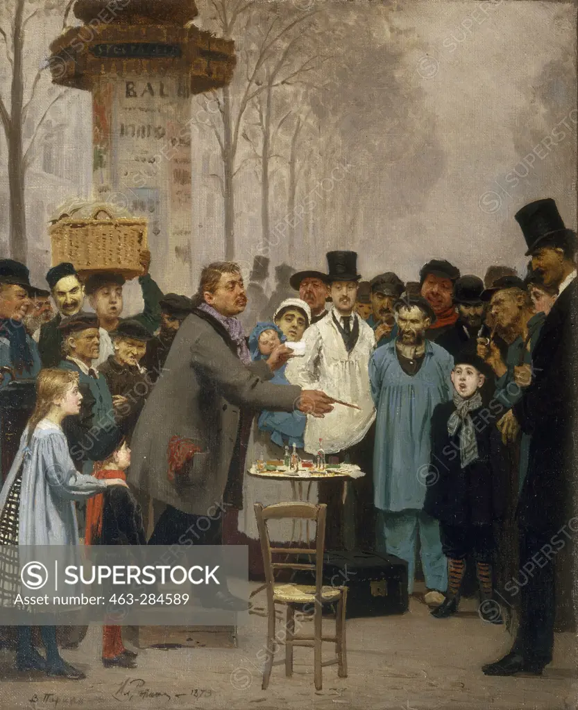 Repin/ Novelties Seller in Paris / 1873