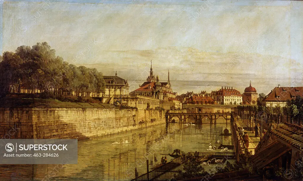 Dresden / Zwinger Moat / Painting / 1749